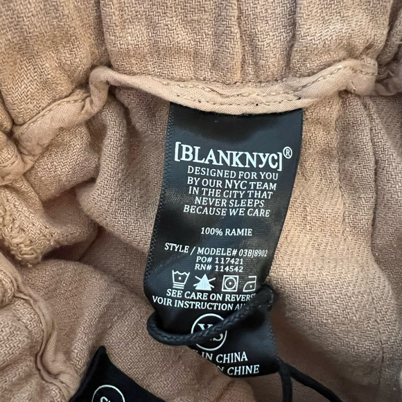NWT Blank NYC 100% Ramie (Grass Linen) Paperbag Shorts - Picture 8 of 8